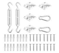 Vidaxl Jeu D'accessoires De Voile D'ombrage 8 Pcs Acier Inoxydable