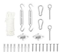 vidaXL Jeu d'accessoires de voile d'ombrage 9 pcs Acier inoxydable