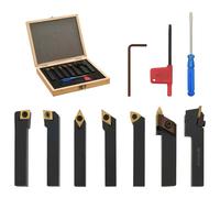 vidaXL Jeu de 12 burins de tournage avec plaquettes 12x12 mm 80 mm