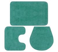 VidaXL Jeu de tapis de salle de bain Turquoise