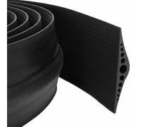 vidaXL Joint de sol de garage Noir 155 x 28 mm 10 m Caoutchouc EPDM