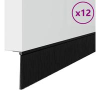 vidaXL Joints de porte auto-adhésifs, 12 pièces, 100 cm, alliage d'aluminium
