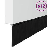 vidaXL Joints de porte auto-adhésifs, 12 pièces, 100 cm, alliage d'aluminium