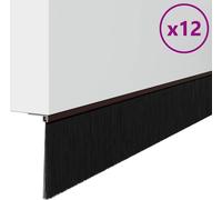 vidaXL Joints de porte auto-adhésifs, 12 pièces, 100 cm, alliage d'aluminium