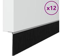 vidaXL Joints de porte auto-adhésifs, 12 pièces, 100 cm, alliage d'aluminium