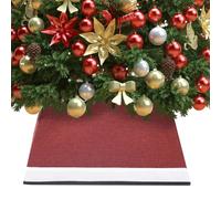vidaXL Jupe de sapin de Noël 48x48x25 cm - Rouge/Blanc