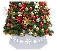 vidaXL Jupe de sapin de Noël Argenté et blanc Ø68x25 cm