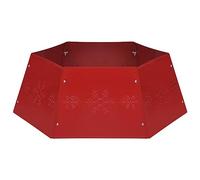 vidaXL Jupe de Sapin de Noël Base d'arbre de Noël Décoration Ornement de Sapin de Noël Salon Salle de Séjour Maison Intérieur Rouge Ø68x25 cm