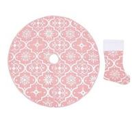 vidaXL Jupe de sapin de Noël rose 90 cm