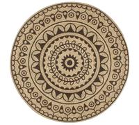 vidaXL Jute Imprimé - Marron Foncé