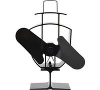 vidaXL Ventilateur de poêle alimenté par chaleur 2 pales Noir