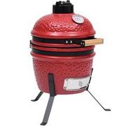 vidaXL 2-in-1 Kamado-Grill Smoker Céramique 56 cm Rot