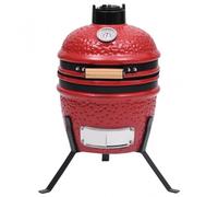 VidaXL Kamado Barbecue avec Fumoir 56 cm Rouge