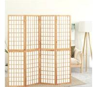 vidaXL Cloison de séparation pliable 4 panneaux 160x170 cm style japonais