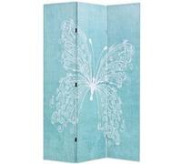 Kamerscherm inklapbaar vlinder 120x170 cm blauw245885