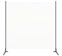 vidaXL Cloison de Séparation 1 Panneau Séparateur de Pièce Diviseur Ecran d'Intimité Paravent Chambre à Coucher Maison Intérieur Blanc 175x180 cm