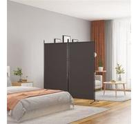 vidaXL Cloison de séparation 2 panneaux pliable tissu 175x180 cm Marron