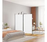 vidaXL Cloison de séparation 350258 – 2 panneaux, tissu 175 x 180 cm, pliable, blanc