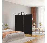 vidaXL Cloison de Séparation 2 Panneaux Séparateur de Pièce Pliable Diviseur Écran d'Intimité Paravent Décoration Salon Noir 350261