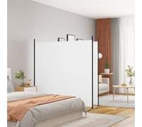 vidaXL Cloison de séparation pliable 2 panneaux 348x180 cm tissu blanc 350274