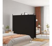 vidaXL Cloison de séparation 2 panneaux 348x180 cm pliable tissu noir 350277