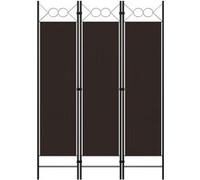 Kamerscherm met 3 panelen 120x180 cm bruin320700