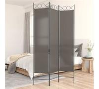vidaXL Cloison de séparation 350148 - 3 panneaux, tissu anthracite, 120x200 cm
