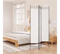 vidaXL Kamerscherm met 3 panelen 120x200 cm stof wit350146 Blanc G