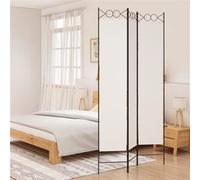 vidaXL Cloison Séparation 3 Panneaux Blanc 120x220 cm
