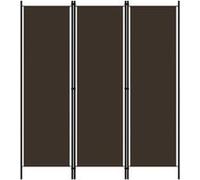 vidaXL Cloison de séparation Paravent 3 panneaux Marron 150x180 cm