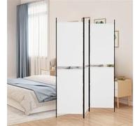 vidaXL Cloison de séparation 3 panneaux pliable tissu 150 x 180 cm Blanc