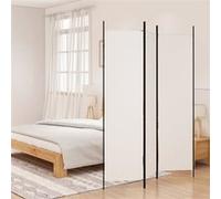 vidaXL Cloison de séparation 3 panneaux pliable tissu blanc 150x200 cm