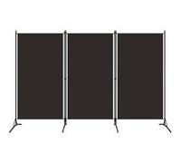 vidaXL Cloison de séparation 3 panneaux Marron 260x180 cm
