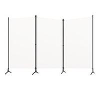 vidaXL Cloison de séparation 3 panneaux Blanc crème 260x180 cm