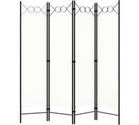 vidaXL Cloison de séparation 4 panneaux Blanc 160x180 cm