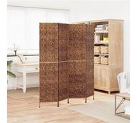 vidaXL Kamerscherm met 4 panelen 163x180 cm waterhyacint bruin355195 Marron G