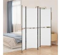 vidaXL Cloison de séparation 4 panneaux Blanc 200x180 cm Tissu