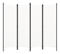vidaXL Cloison de séparation 4 panneaux Blanc crème 200x180 cm