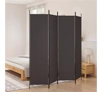 vidaXL Cloison de séparation 4 panneaux 200x200 cm pliable tissu brun