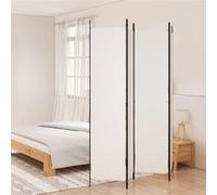 vidaXL Paravent 4 panneaux 200x220 cm tissu blanc 350198