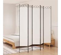 vidaXL Paravent 5 panneaux 200x220 cm Tissu 350170 Blanc