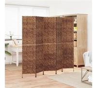 vidaXL Kamerscherm met 5 panelen 205x180 cm waterhyacint bruin355198 Marron G