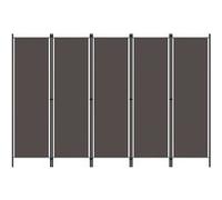 vidaXL Cloison de séparation 5 panneaux Anthracite 250x180 cm