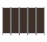 vidaXL Kamerscherm met 5 panelen 250x180 cm bruin320724 Brun G