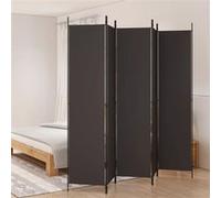 vidaXL Cloison de séparation 5 panneaux pliable – Tissu marron 250x220 cm