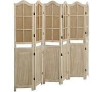vidaXL Kamerscherm met 6 panelen 214x165 cm stof bruin338593 Marron G