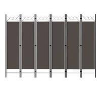 vidaXL Cloison de séparation 6 panneaux 240x180 cm Anthracite
