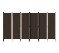 vidaXL Kamerscherm met 6 panelen 300x180 cm bruin320728 Brun G