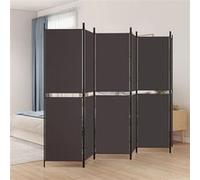 vidaXL Kamerscherm met 6 panelen 300x180 cm stof bruin350223 Marron G