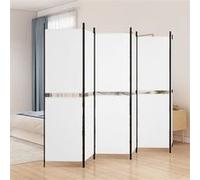 vidaXL Kamerscherm met 6 panelen 300x180 cm stof wit350222 G